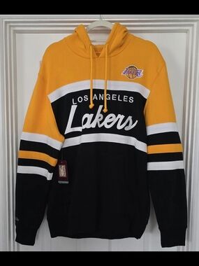 Mitchell & Ness Los Angeles Lakers Yellow Black Pullover Hoodie